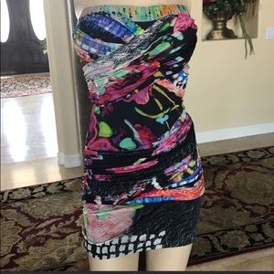 Roberto Cavalli strapless mini dress 😍